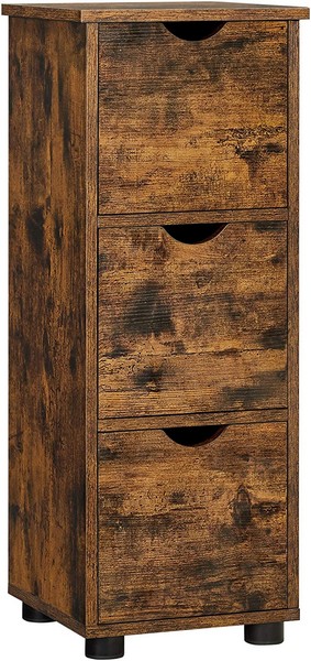 Kommode og skænk - badeværelsesskab - rustik brun 30 x 30 x 80