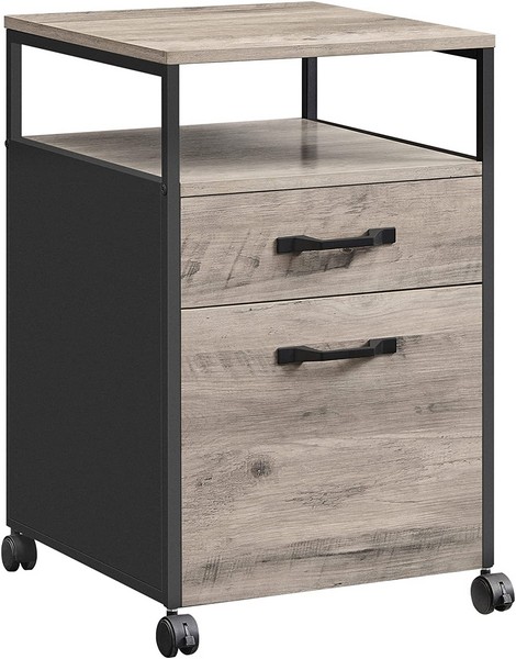 Arkivskab - sengebord og sidebord - grå beige 42x44x66,5