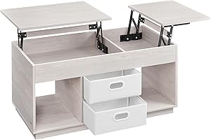 Sofabord med indbygget computerbord og skrivebord - grå beige