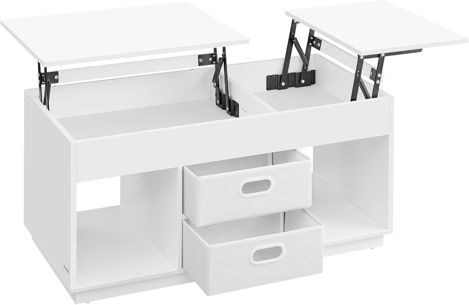 Sofabord med indbygget computerbord og skrivebord - hvid